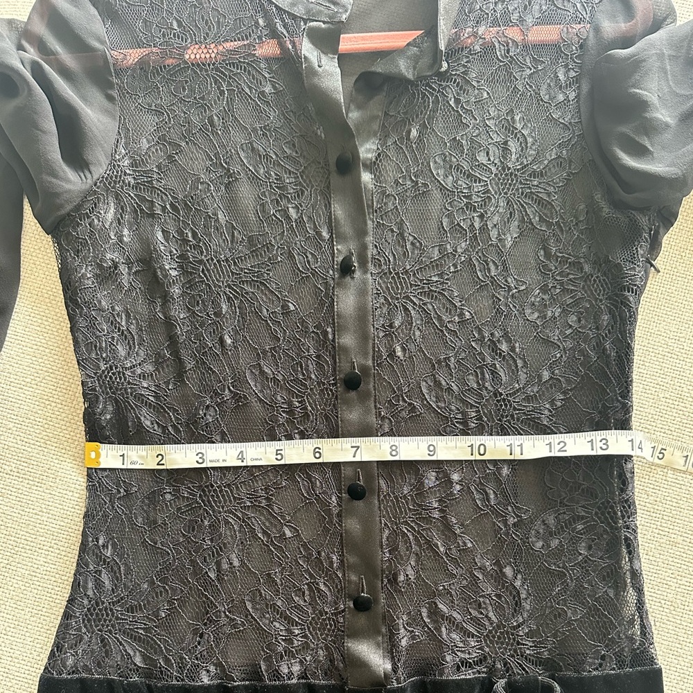 D&G Dolce&Gabbana black lace dress w/ silk camisole slip dress Italian size 42 - Picture 13 of 13